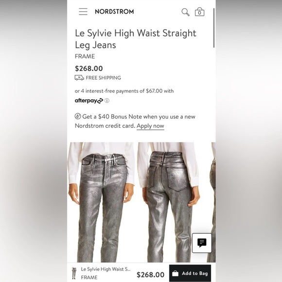 NWT FRAME Le Sylvie High Waist slender Straight Leg Jeans women’s size 27 - Picture 4 of 13